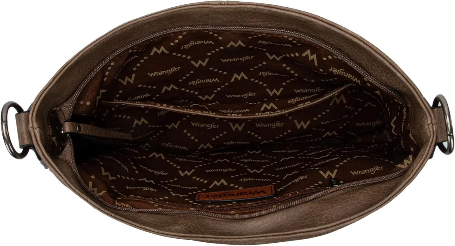 Wrangler Hobo Bags Large Crossbody Bag for Women Shoulder Purse Handbags with Adjustable Strap