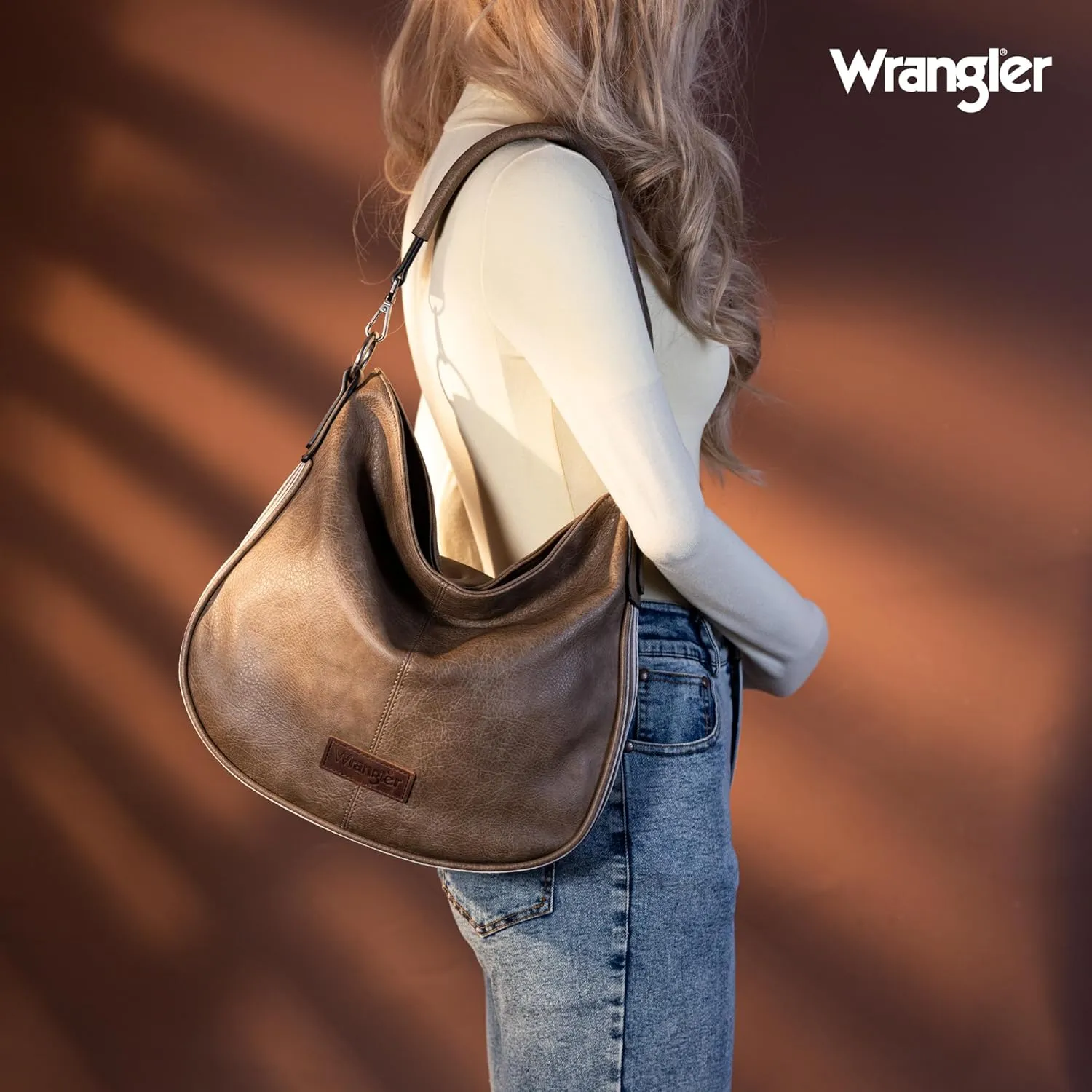 Wrangler Hobo Bags Large Crossbody Bag for Women Shoulder Purse Handbags with Adjustable Strap