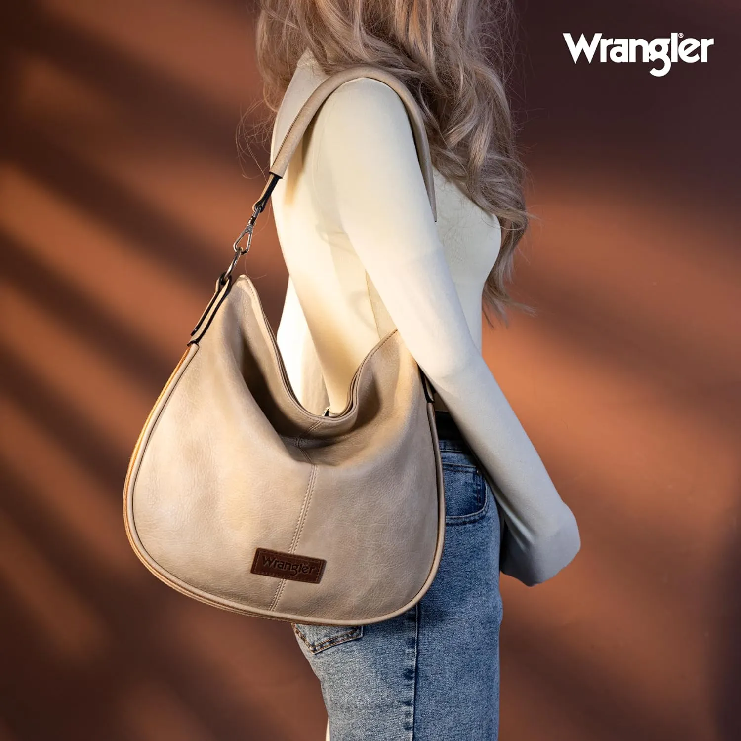 Wrangler Hobo Bags Large Crossbody Bag for Women Shoulder Purse Handbags with Adjustable Strap