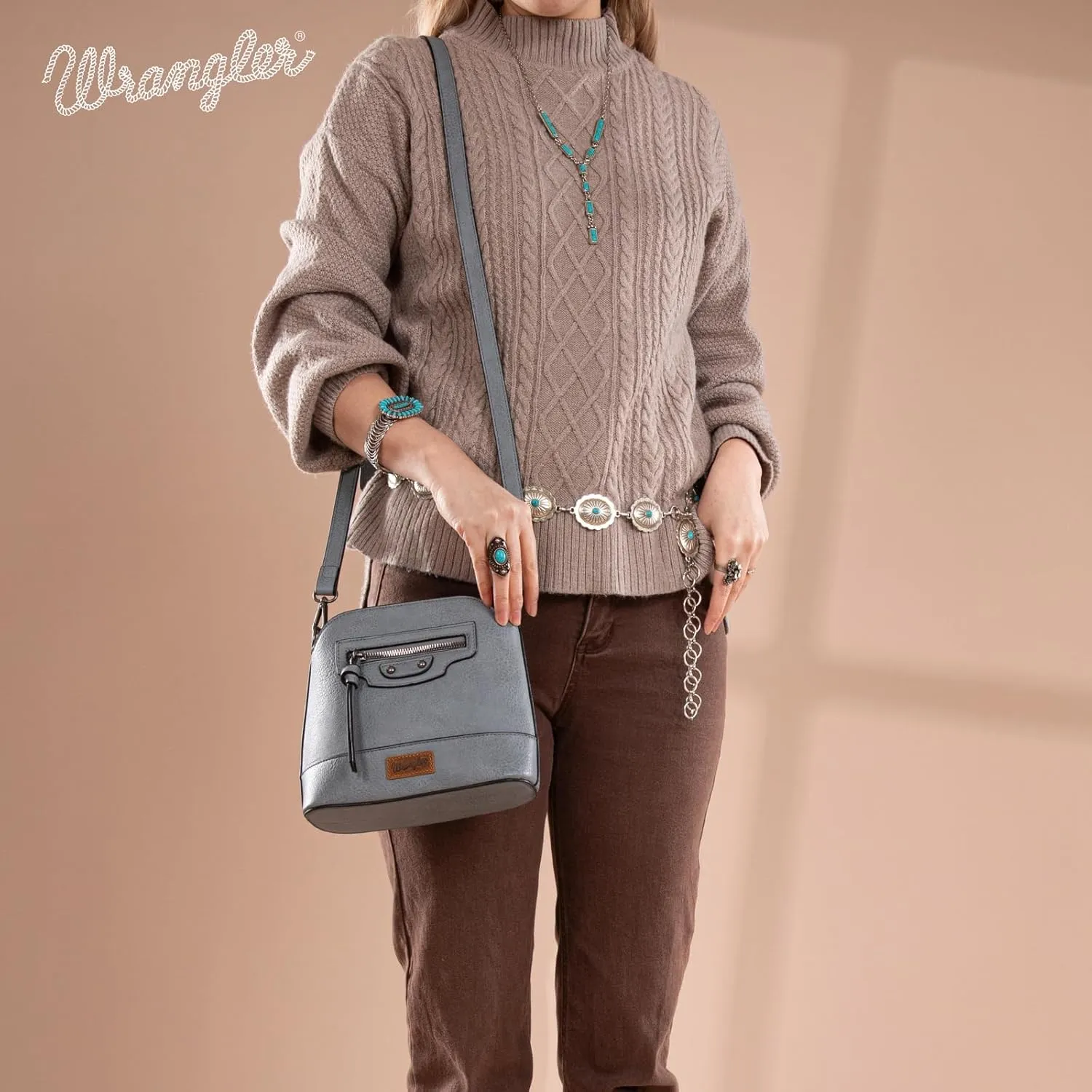 Wrangler Small Crossbody Bags for Women Shoulder Cute Purses and Handbags with Adjustable Strap