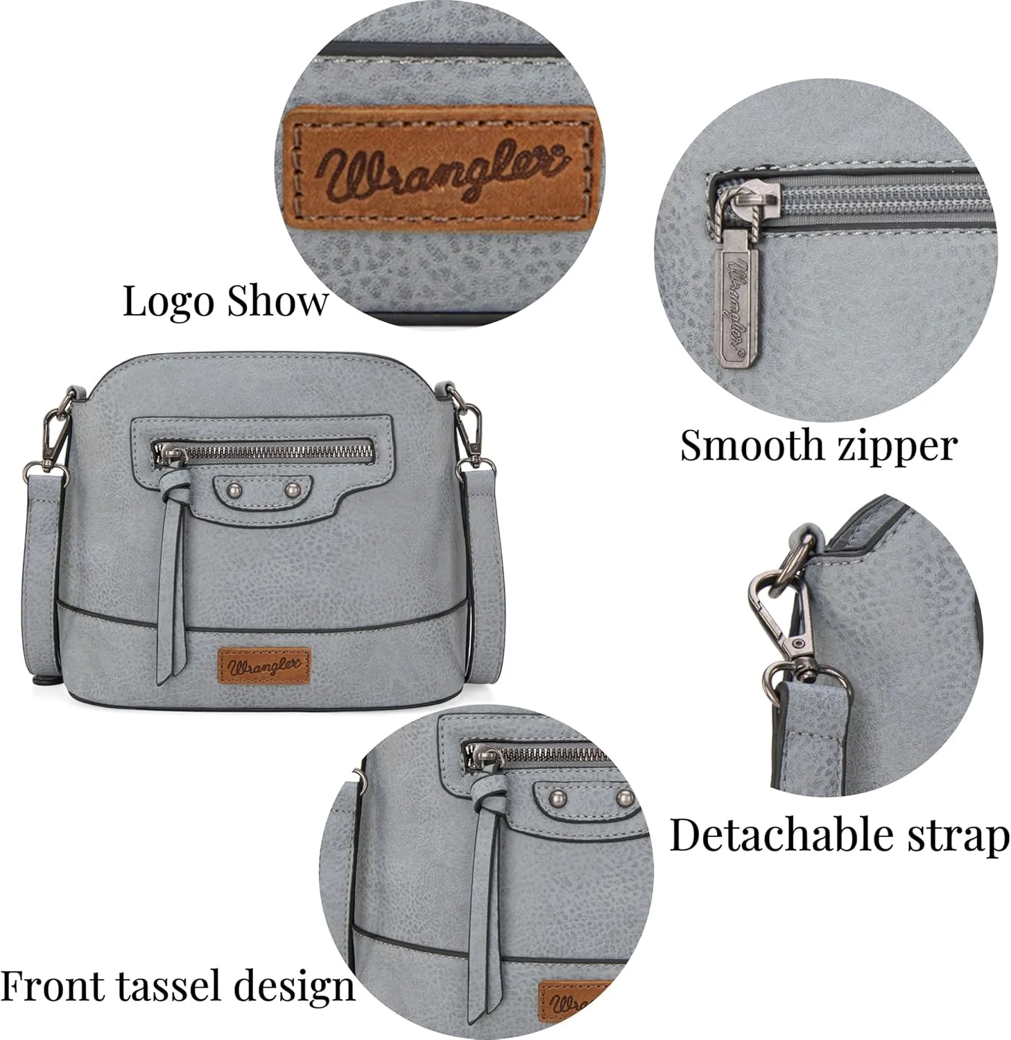 Wrangler Small Crossbody Bags for Women Shoulder Cute Purses and Handbags with Adjustable Strap