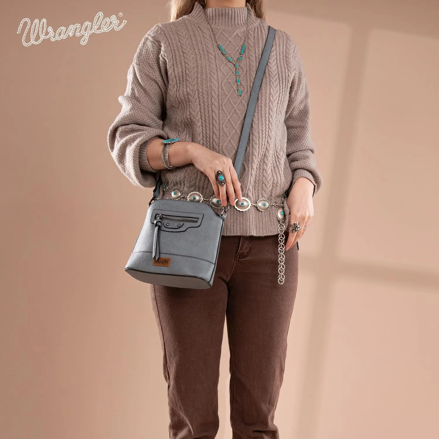 Wrangler Small Crossbody Bags for Women Shoulder Cute Purses and Handbags with Adjustable Strap
