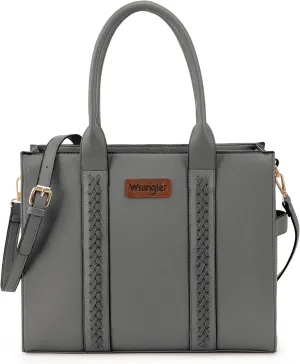 Wrangler Women's Crossbody Satchel Purse with Adjustable Strap
