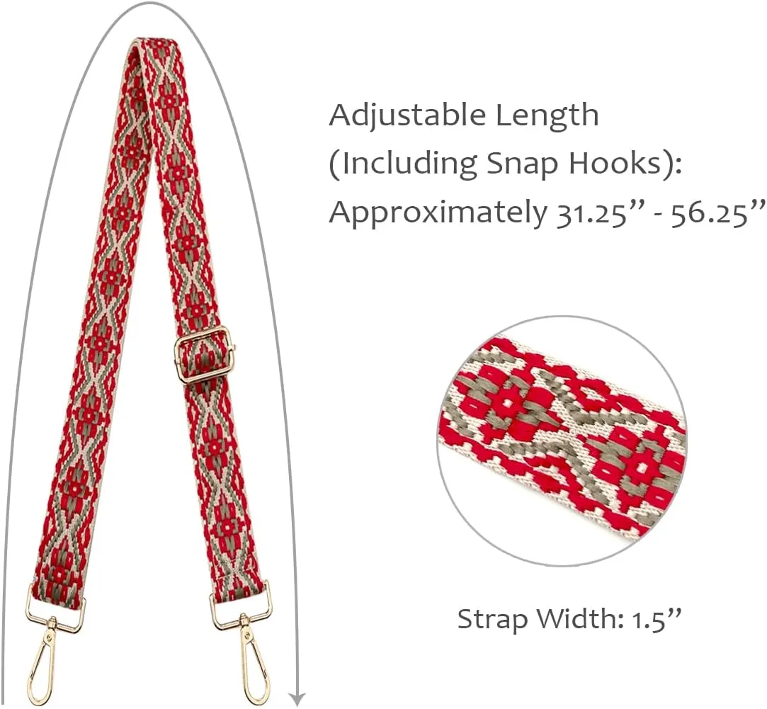 Wrapables Wide Adjustable Crossbody Handbag Strap, Women's Replacement Bag Strap for Purses