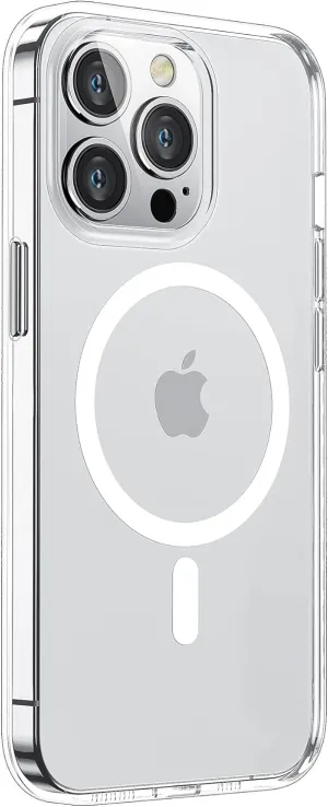 WSKEN for iPhone 13 Pro Max Magnetic Case Compatible with Magsafe Charger, [Strong Magnet] Crystal Clear Hard Cover Sturdy Slim Fit Phone Case 2021 -Clear