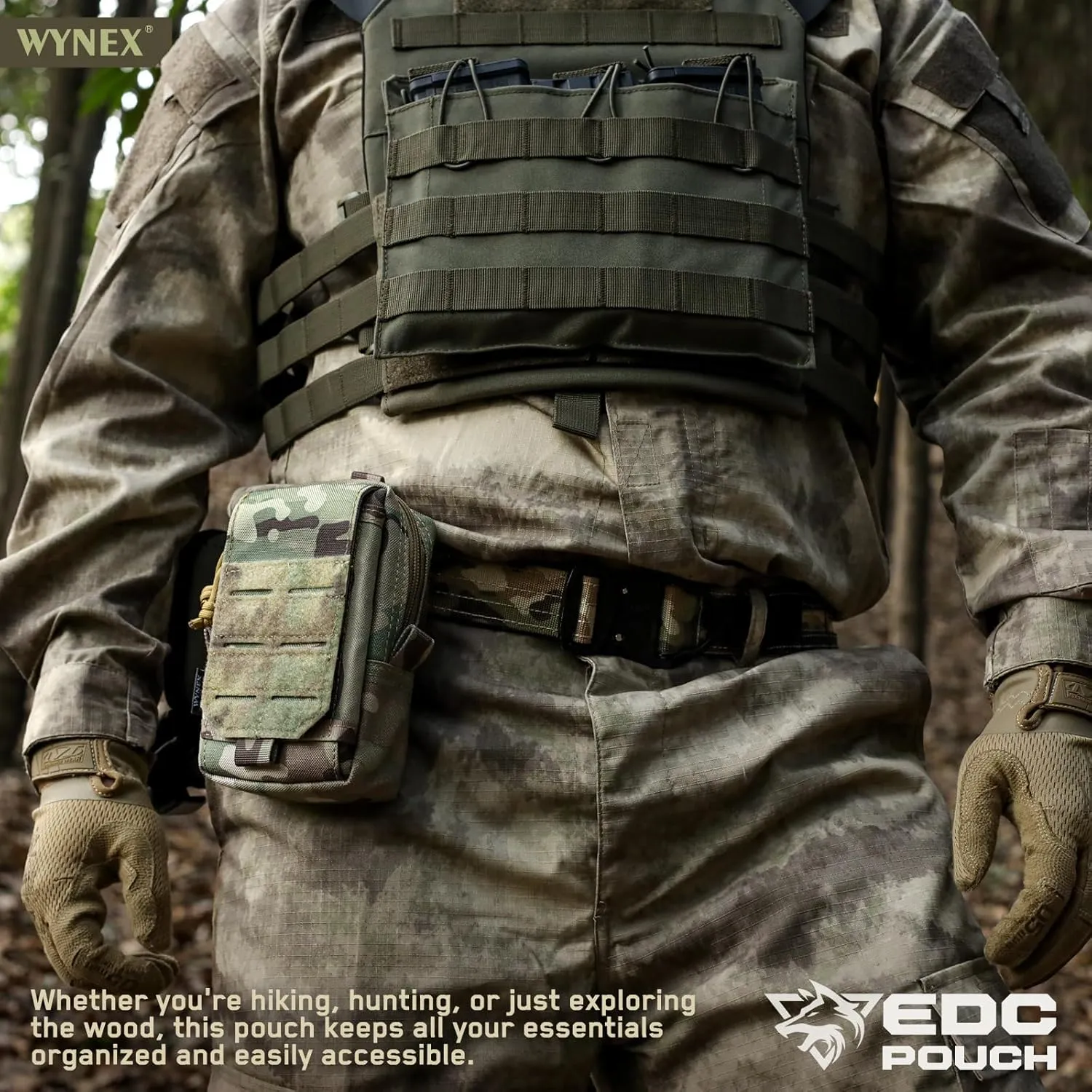 WYNEX Tactical EDC Pouch, Molle Utility Pouches Gadget Organizer Phone Holder Waist Pack Smartphone Pouch Tool Holster Pocket