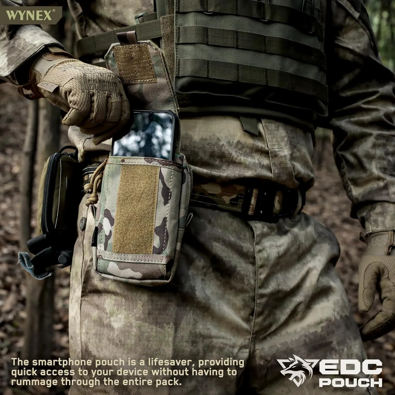 WYNEX Tactical EDC Pouch, Molle Utility Pouches Gadget Organizer Phone Holder Waist Pack Smartphone Pouch Tool Holster Pocket