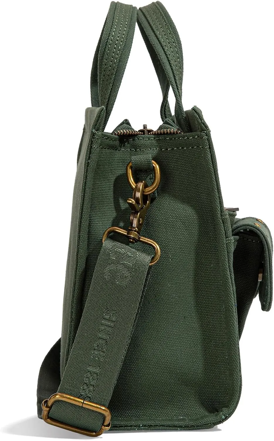 X Lee Canvas Tote Bag for Women Medium Crossbody Bag Top-handle Handbag with Multi-Pockets for Travel Beach Everyday Use