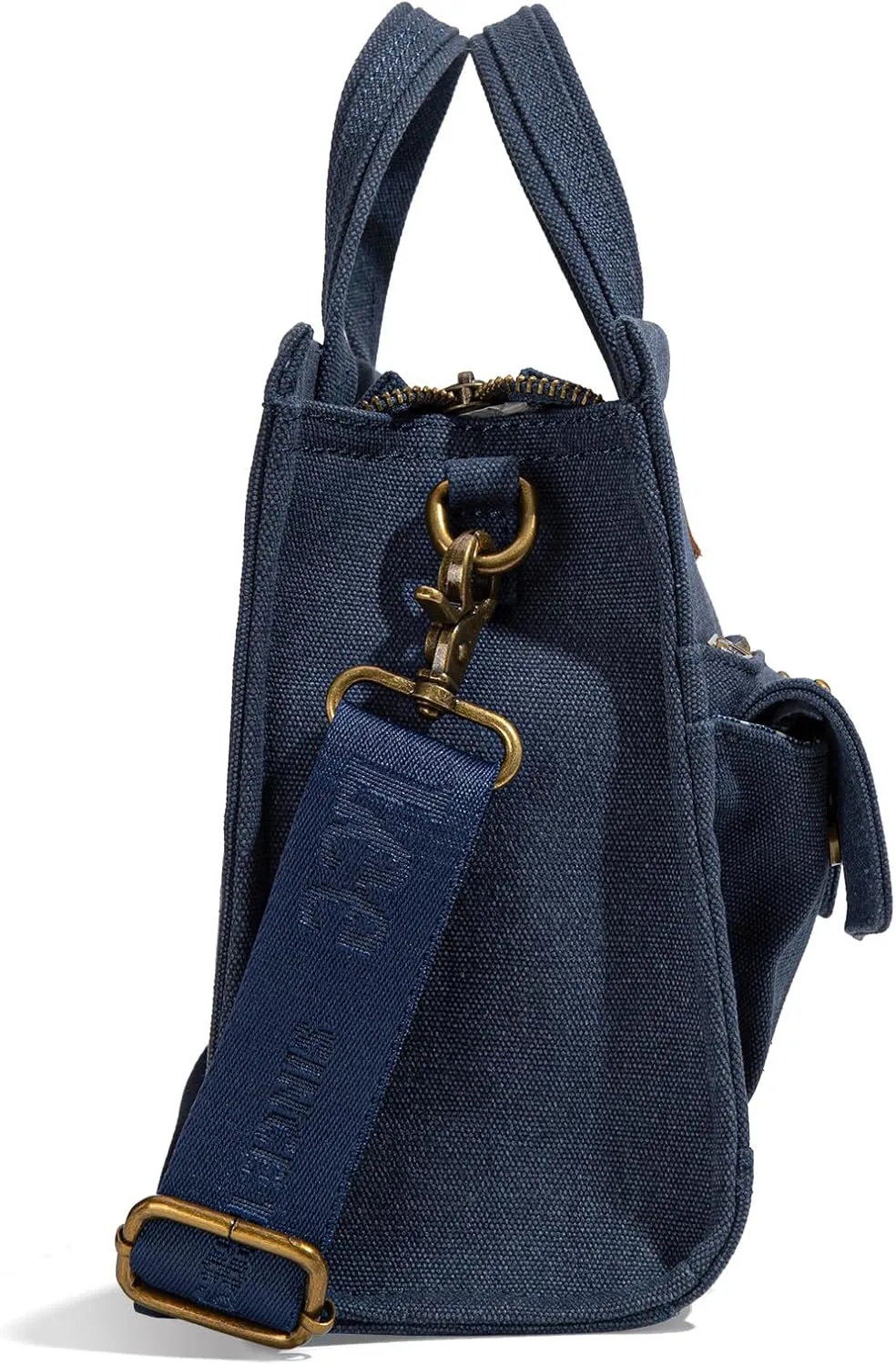 X Lee Canvas Tote Bag for Women Medium Crossbody Bag Top-handle Handbag with Multi-Pockets for Travel Beach Everyday Use