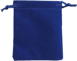 Ximkee 50 Pieces Wholesale Lot - Black Velvet Cloth Jewelry Pouches/Drawstring Bags 3" X 4" (50, Blue)