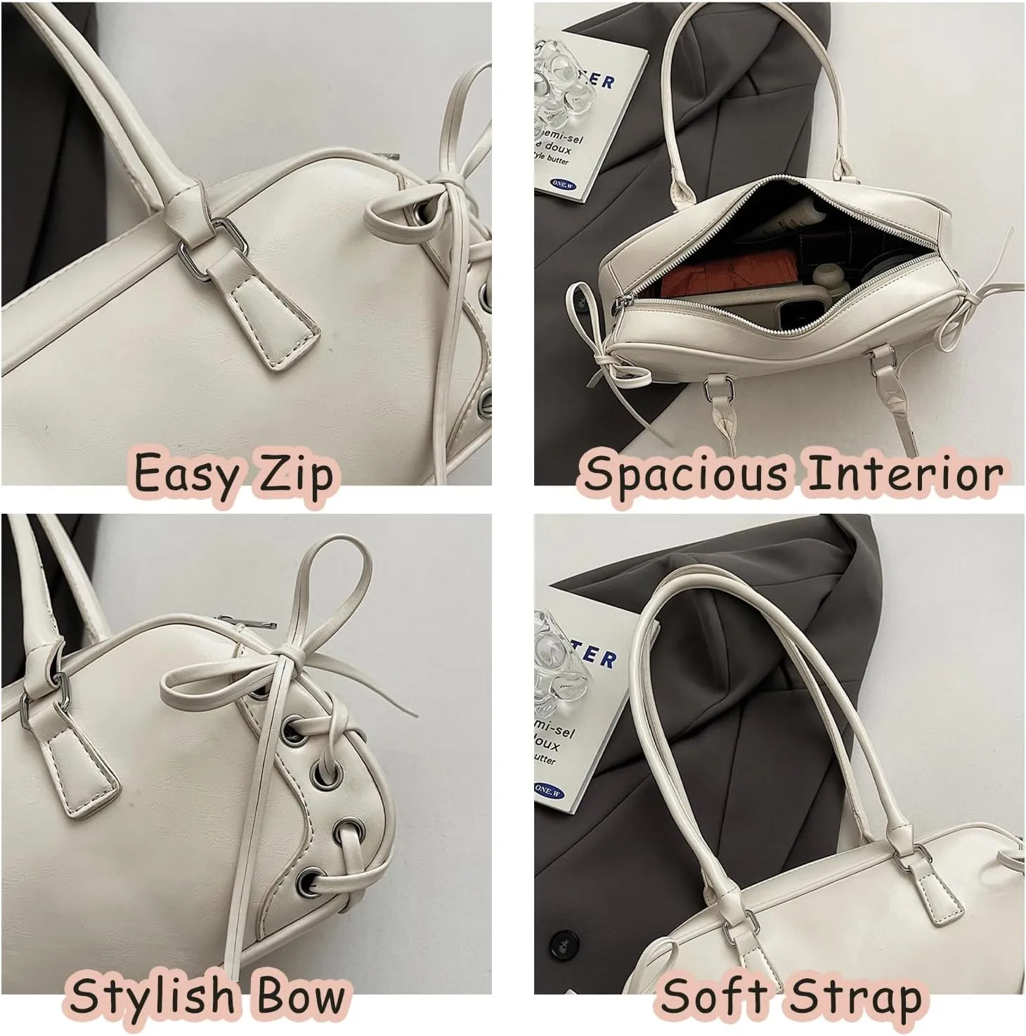 Y2k Purse 2000s Vintage Going Out Shoulder Street Girly Drawstring Bowling Bag Cute Feminine Emo Coquette Leather Purses