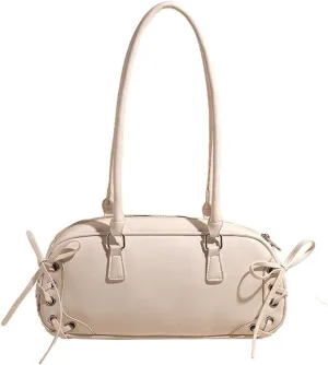 Y2k Purse 2000s Vintage Going Out Shoulder Street Girly Drawstring Bowling Bag Cute Feminine Emo Coquette Leather Purses