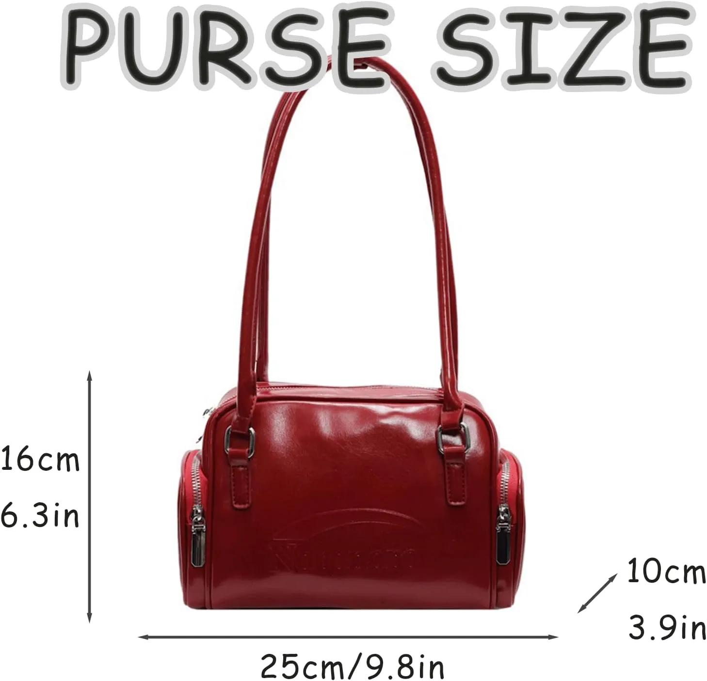 Y2k Purse 2000s Vintage Going Out Shoulder Street Girly Sporty Bowling Bag Retro Sporty Cute Grunge Leather Purses