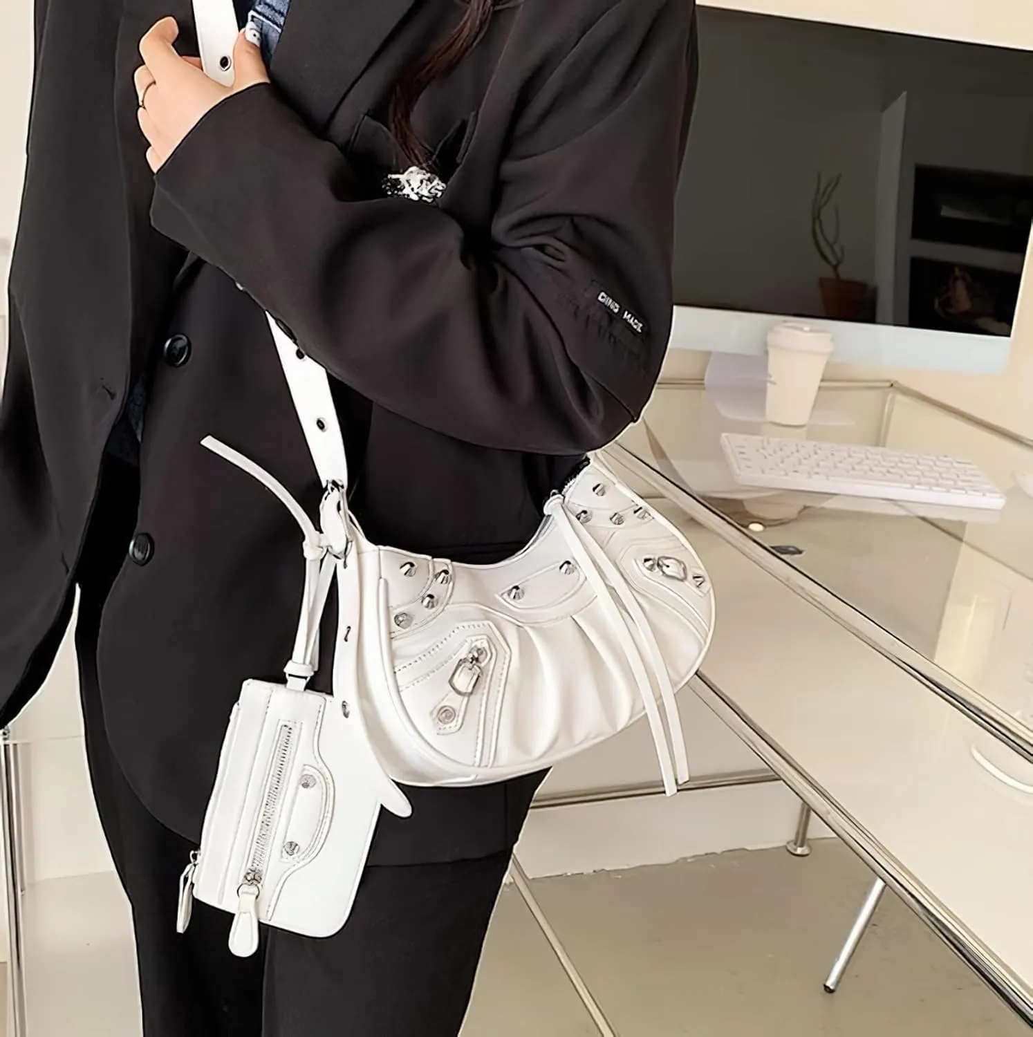 Y2k Purse Crossbody Bags for Women Trendy Y2k Bag Adjustable Strap Shoulder Bag for Women Sling Bags for Women