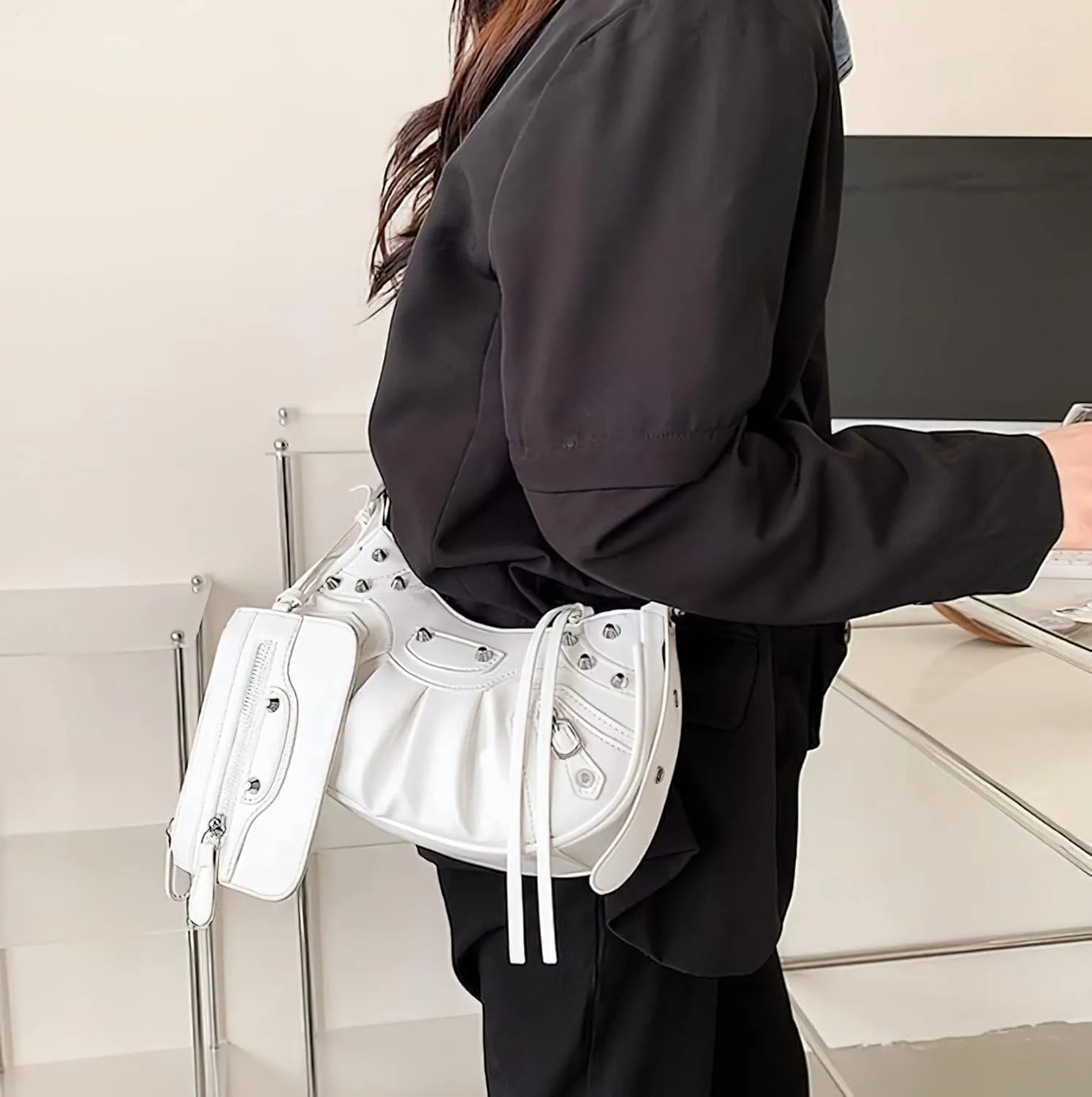 Y2k Purse Crossbody Bags for Women Trendy Y2k Bag Adjustable Strap Shoulder Bag for Women Sling Bags for Women