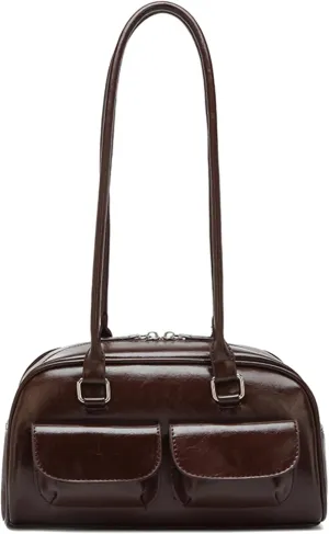 Y2K Shoulder Bag for Women Black Purse Small Retro Brown Purse Trendy Purse Women's Shoulder Handbags Purses