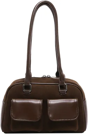 Y2K Shoulder Bag for Women Black Small Purse Brown Purse Trendy Purse Retro Women's Shoulder Handbags Purses