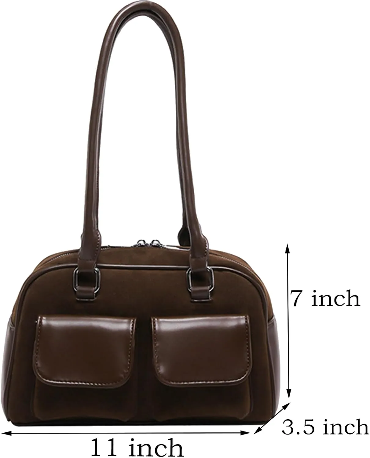 Y2K Shoulder Bag for Women Black Small Purse Brown Purse Trendy Purse Retro Women's Shoulder Handbags Purses
