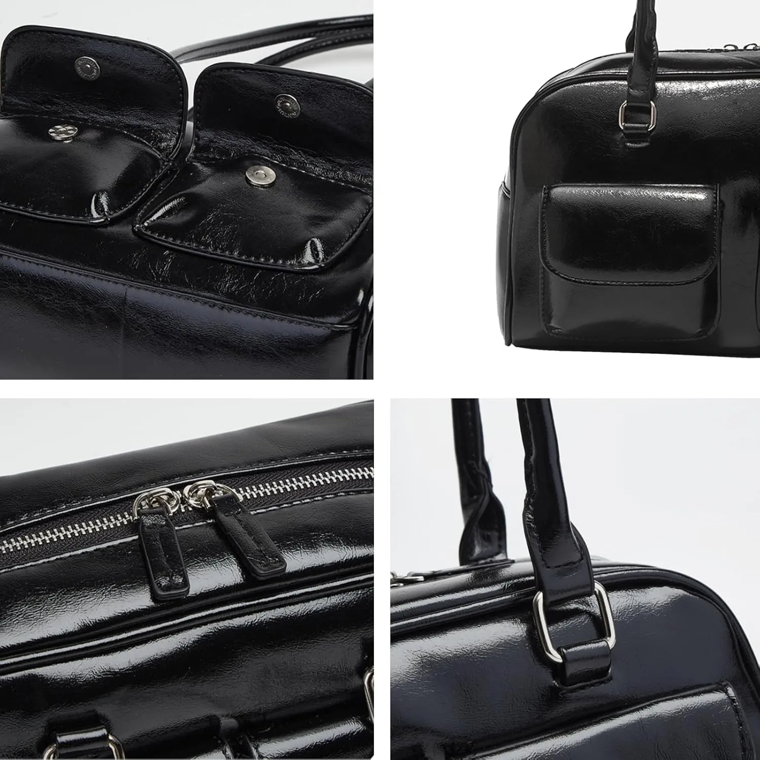Y2K Shoulder Bag for Women Black Small Purse Brown Purse Trendy Purse Retro Women's Shoulder Handbags Purses