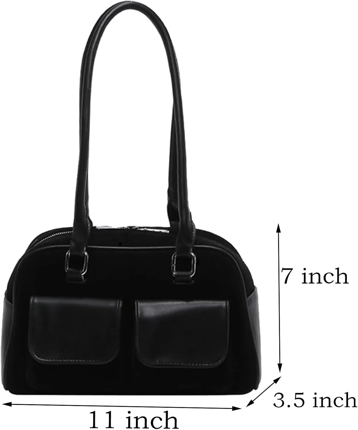 Y2K Shoulder Bag for Women Black Small Purse Brown Purse Trendy Purse Retro Women's Shoulder Handbags Purses