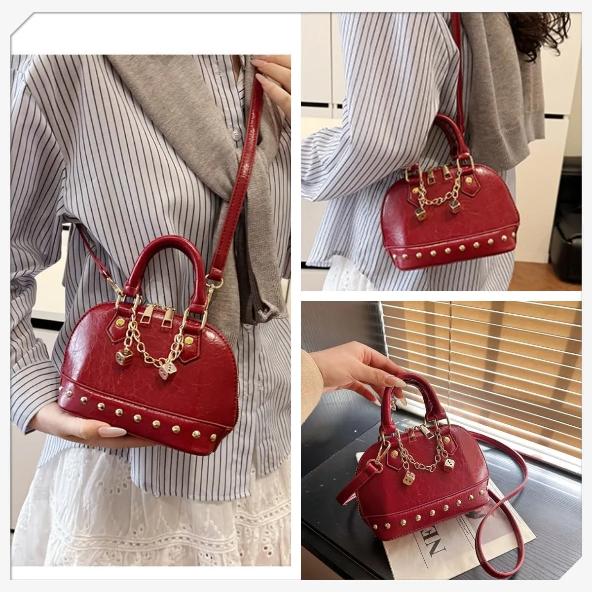Y2K Shoulder Bag for Women - Cute Crossbody and Top-Handle Purses with Dice Decoration for Everyday Use
