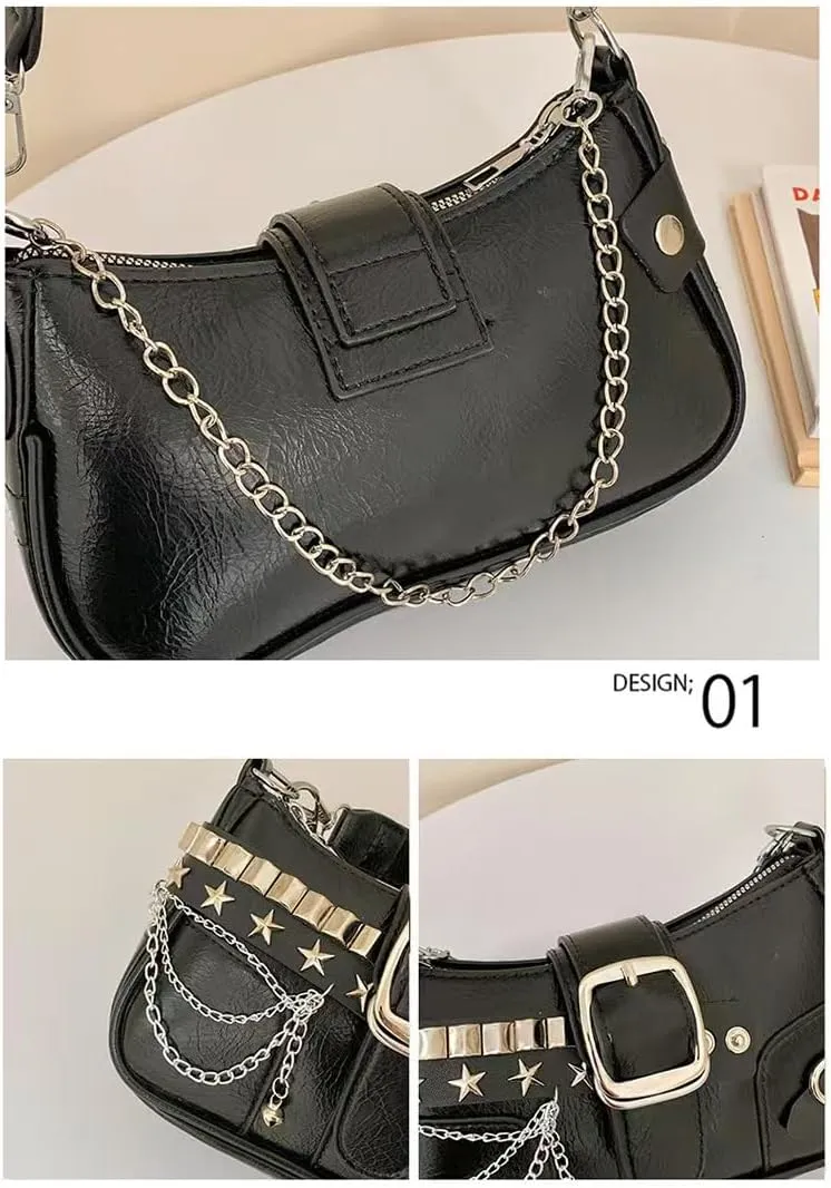 Y2K Shoulder Bag Y2K purse for Women Handbag Punk Purse