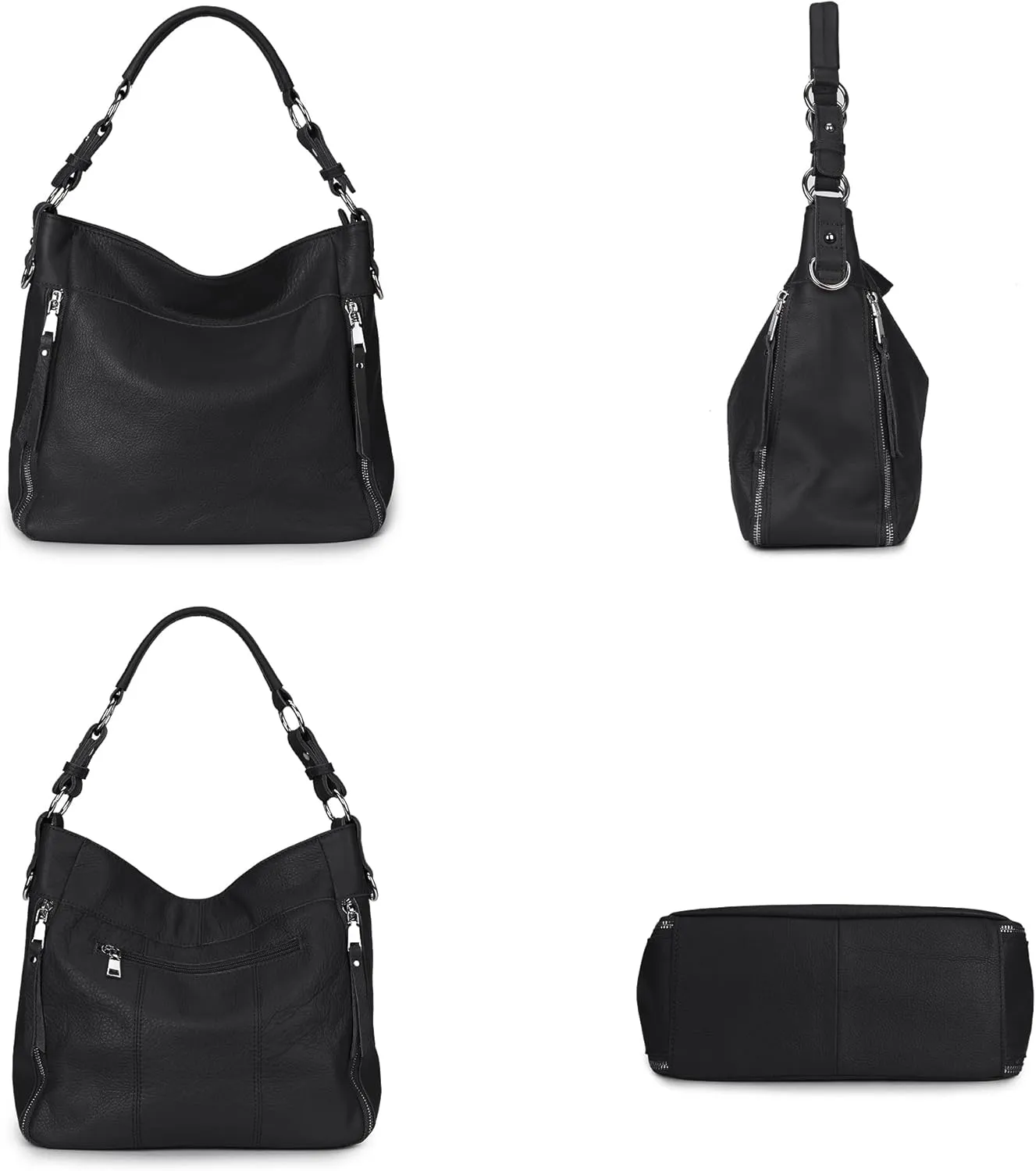 YALUXE Genuine Leather Shoulder Bags Stylish Hobo Handbags Purses Crossbody Bags for Women