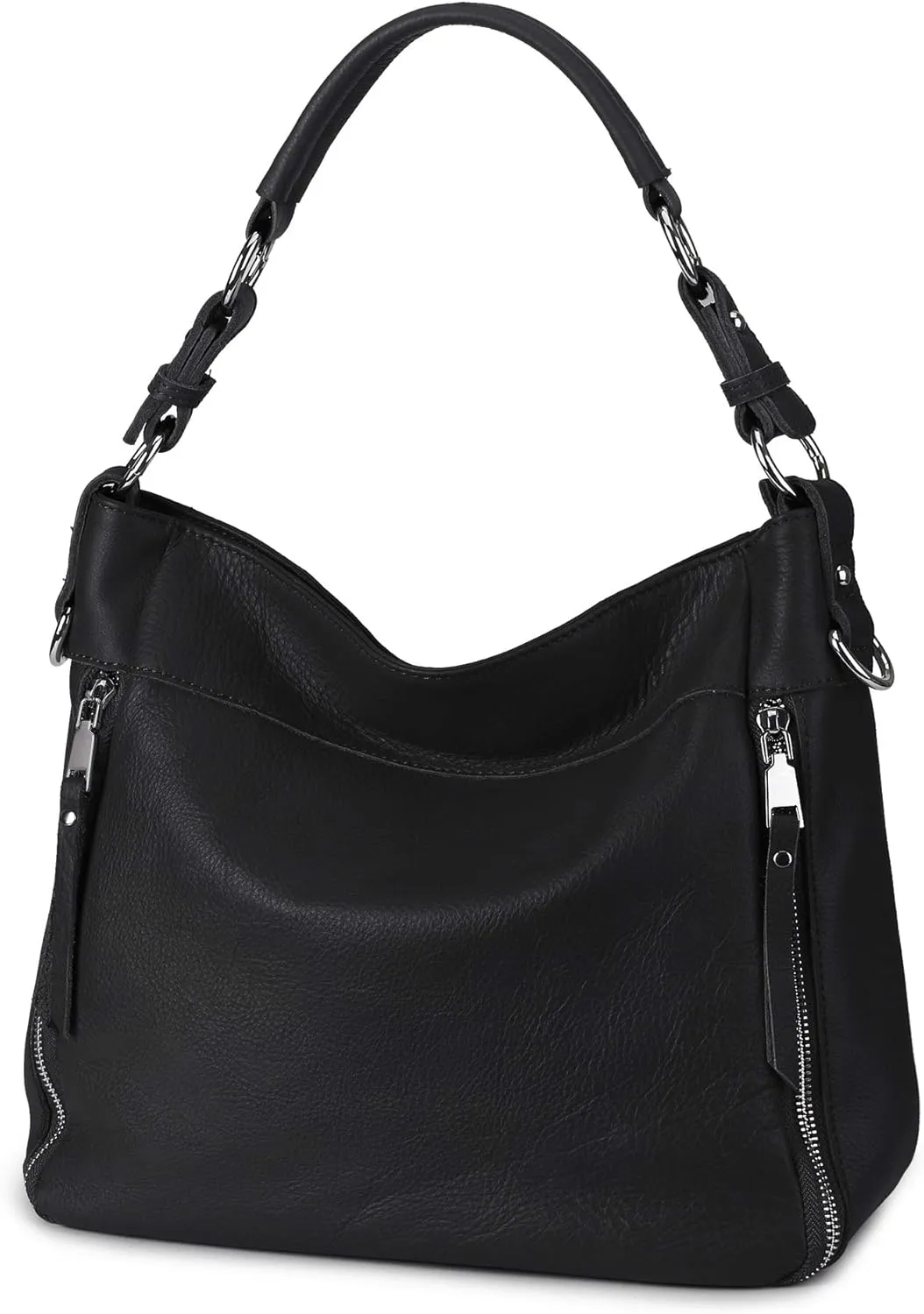 YALUXE Genuine Leather Shoulder Bags Stylish Hobo Handbags Purses Crossbody Bags for Women
