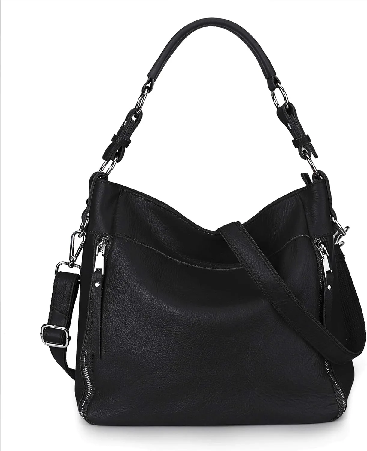 YALUXE Genuine Leather Shoulder Bags Stylish Hobo Handbags Purses Crossbody Bags for Women
