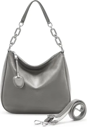 YALUXE Real Leather Hobo Bags for Women Designer Handbags Shoulder Bags Cross-body Purses
