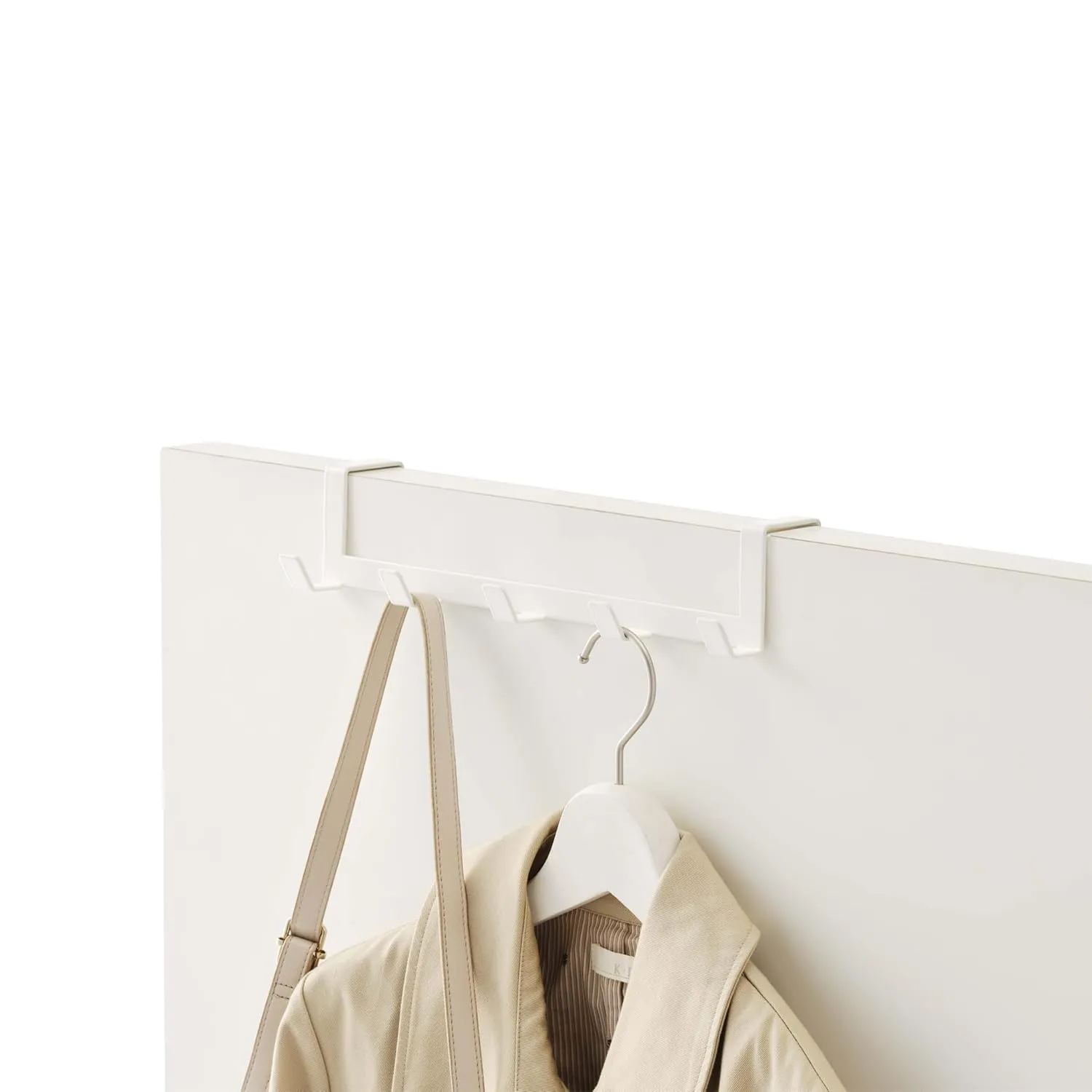 YAMAZAKI home Smart Wide Over the Door Rack, White