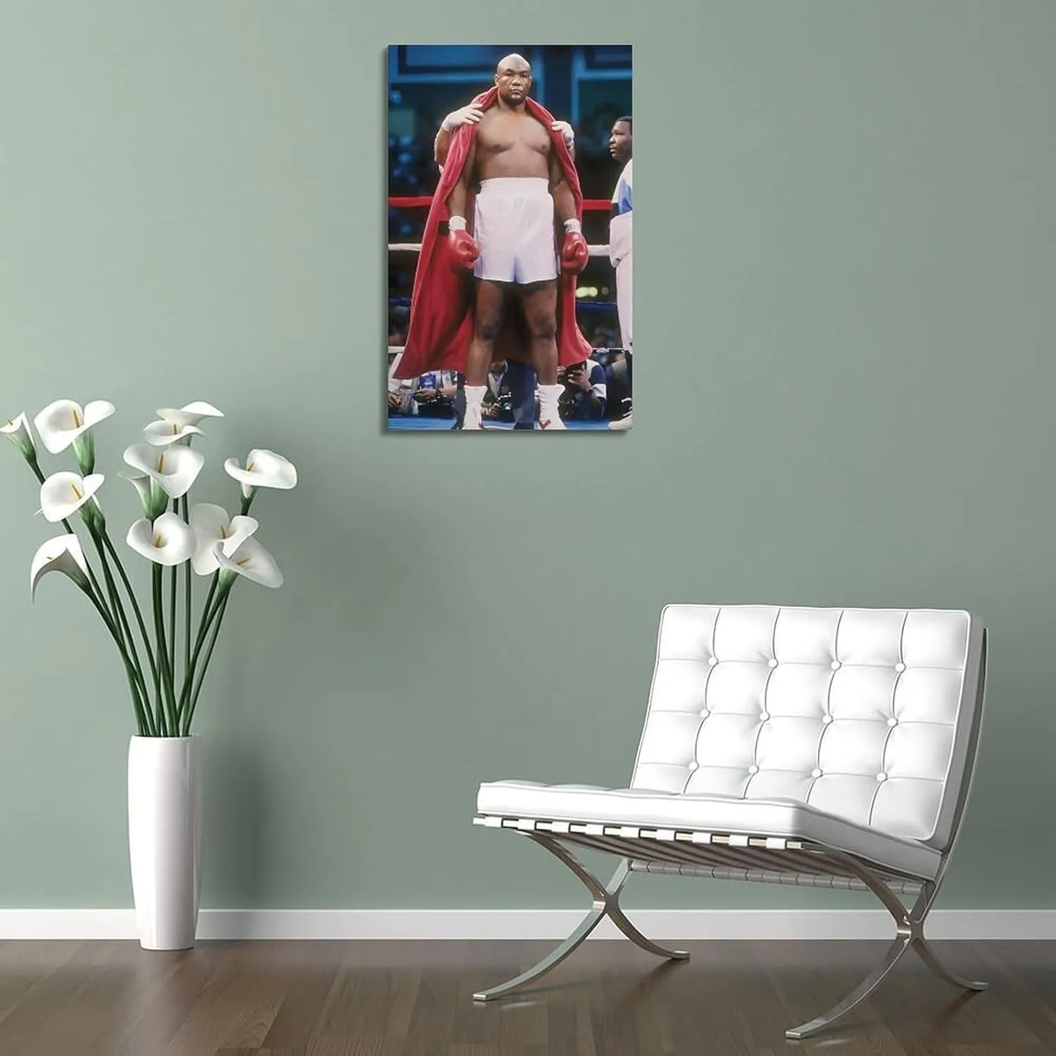 yizhuozuo George Foreman Boxer Poster Poster Album Cover Posters for Bedroom Wall Art Canvas Posters Music Album Cover Poster 24x36inch(60x90cm) Frame-style
