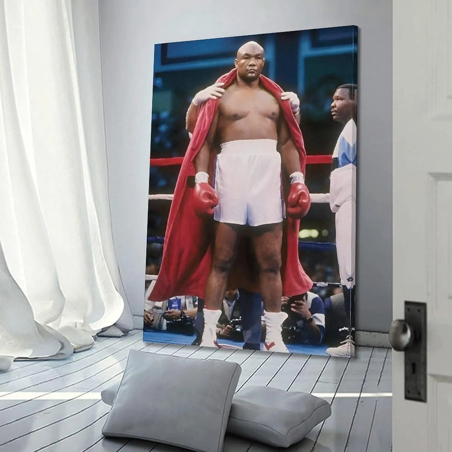 yizhuozuo George Foreman Boxer Poster Poster Album Cover Posters for Bedroom Wall Art Canvas Posters Music Album Cover Poster 24x36inch(60x90cm) Frame-style