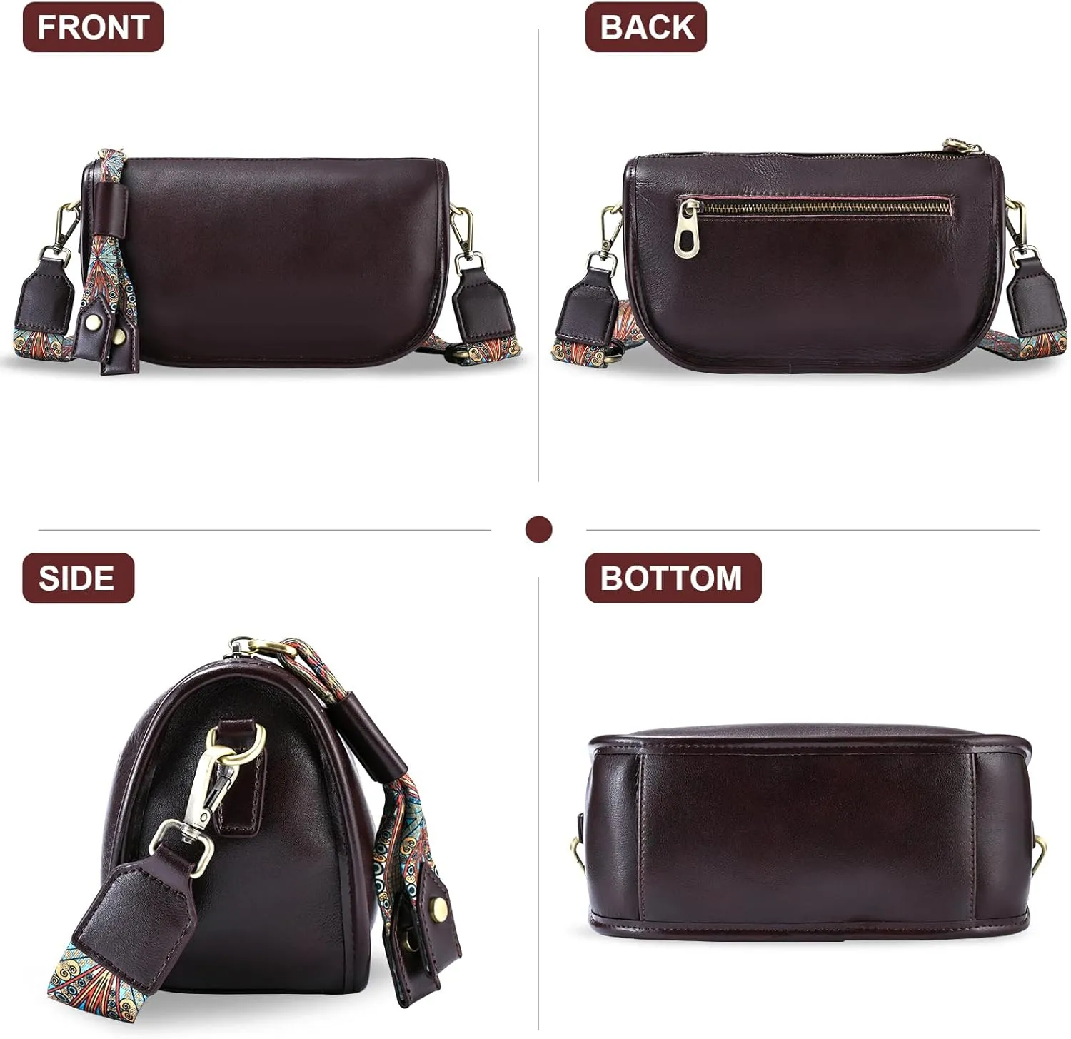 Yonami Genuine Leather Crossbody Bags for Women - Crossbody Bags for Women Trendy - leather Small Purses for Women