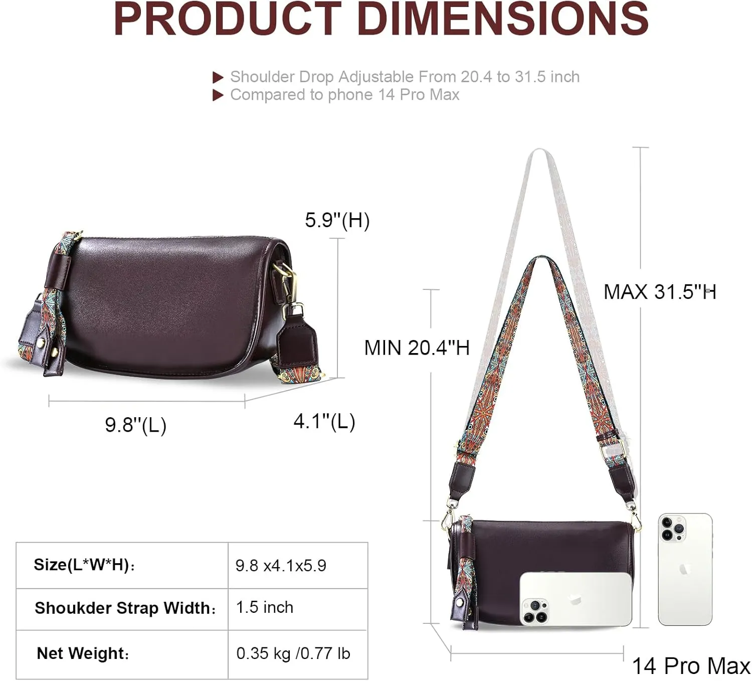 Yonami Genuine Leather Crossbody Bags for Women - Crossbody Bags for Women Trendy - leather Small Purses for Women
