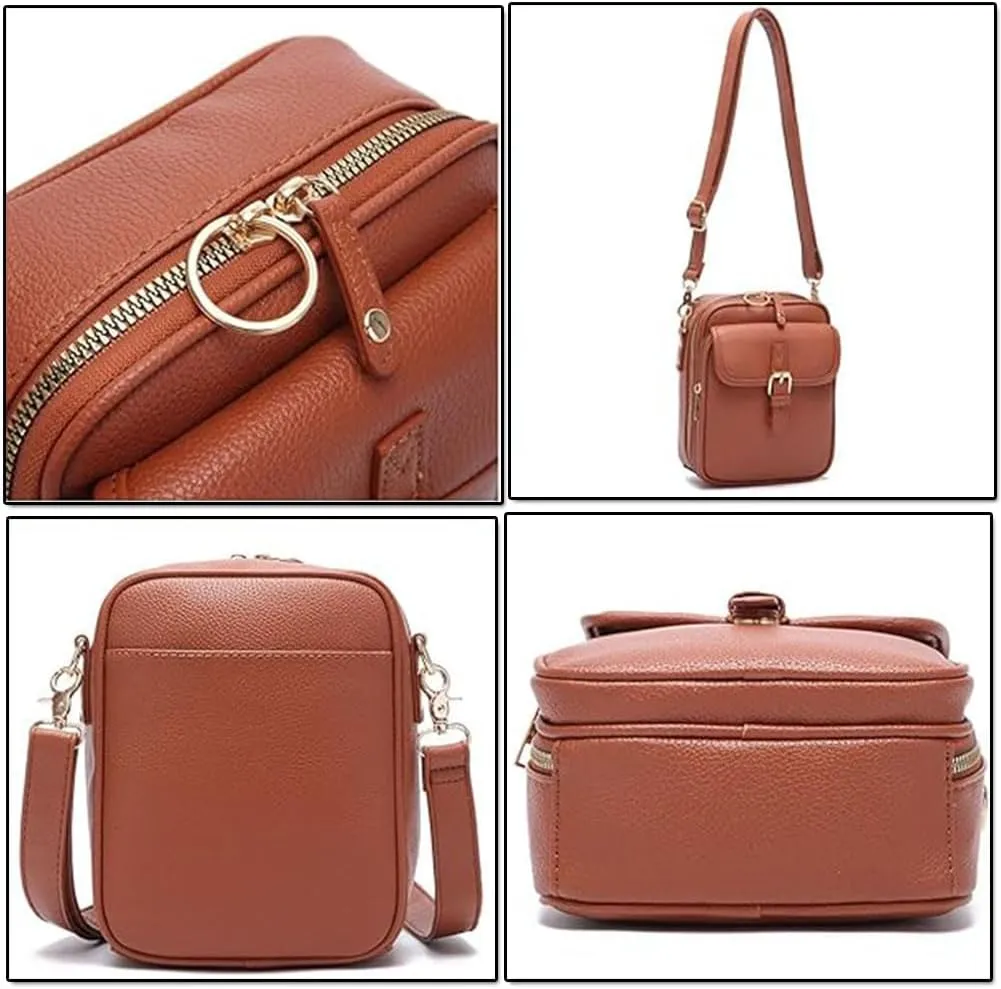 Zealburst Crossbody Bag, Forcipower Leather Crossbody Purse, Urvashi Bag for Women with Built in Wallet