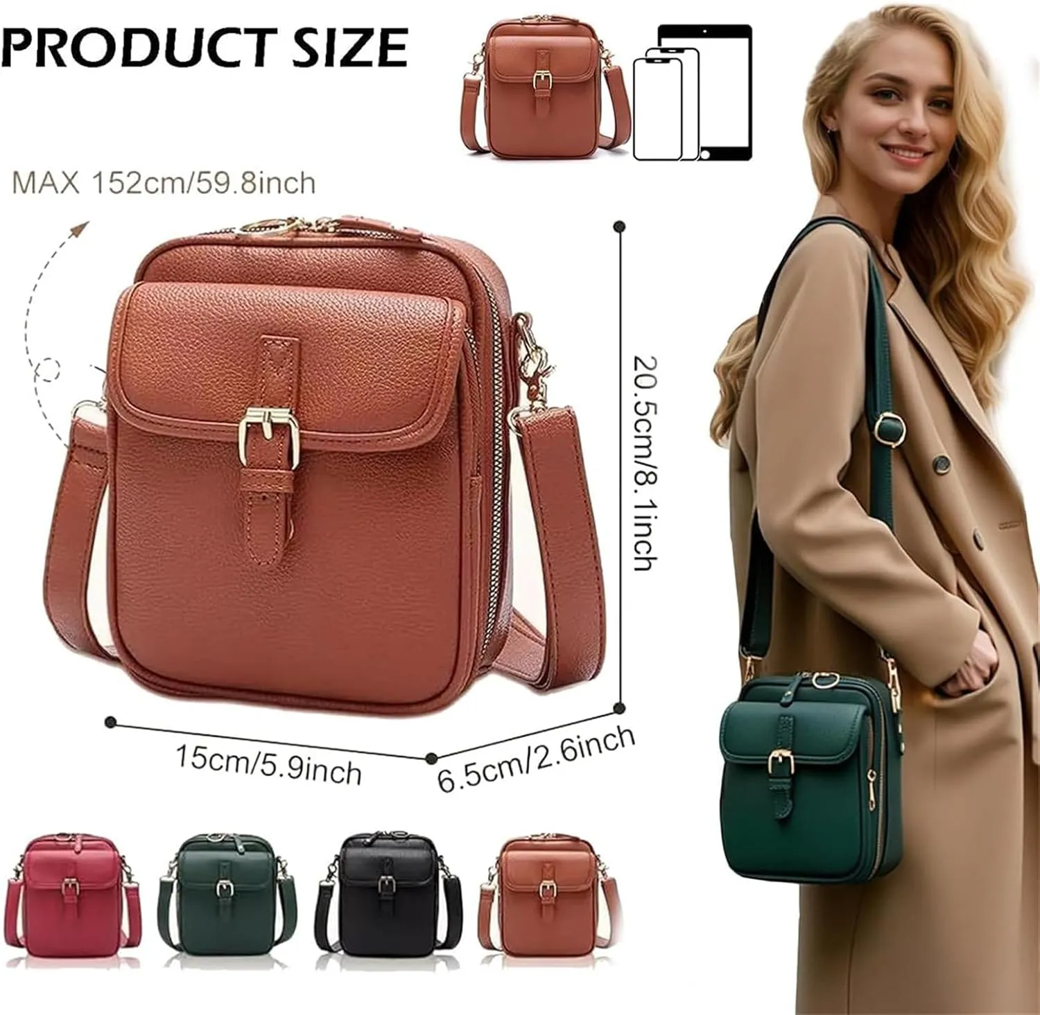 Zealburst Crossbody Leather Bag, Collaborateam Urvashi Tojoyride Collaboration Shoulder Bags for Women Travel