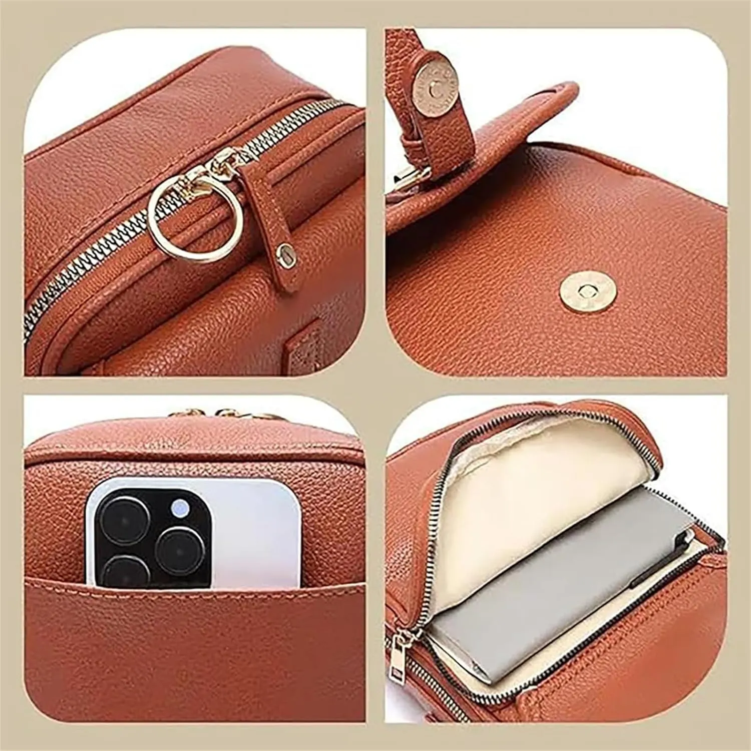 Zealburst Crossbody Leather Bag, Collaborateam Urvashi Tojoyride Collaboration Shoulder Bags for Women Travel