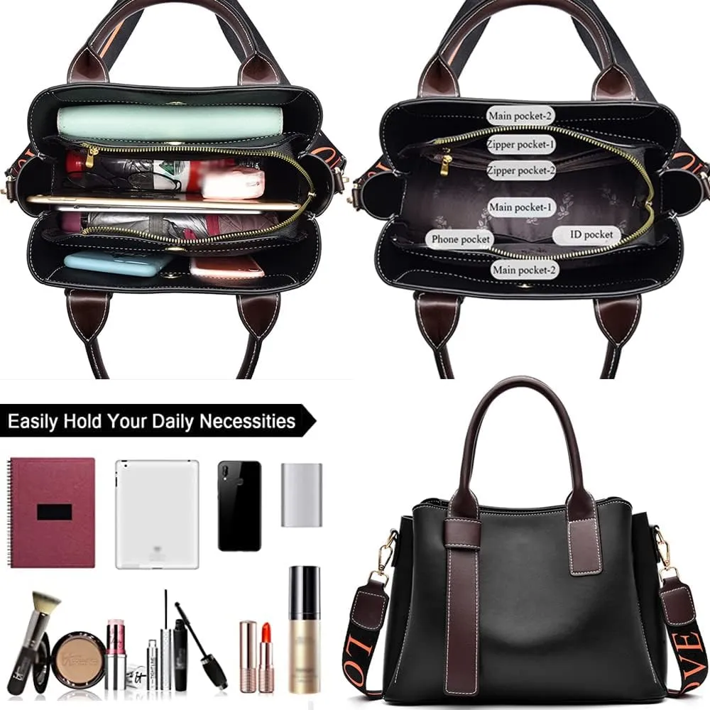 ZiMing Women Handbags Satchel Bags Vegan Leather Shoulder Bag Top Handle Tote Bag Stylish Zipper Purse for Minimalist Ladies