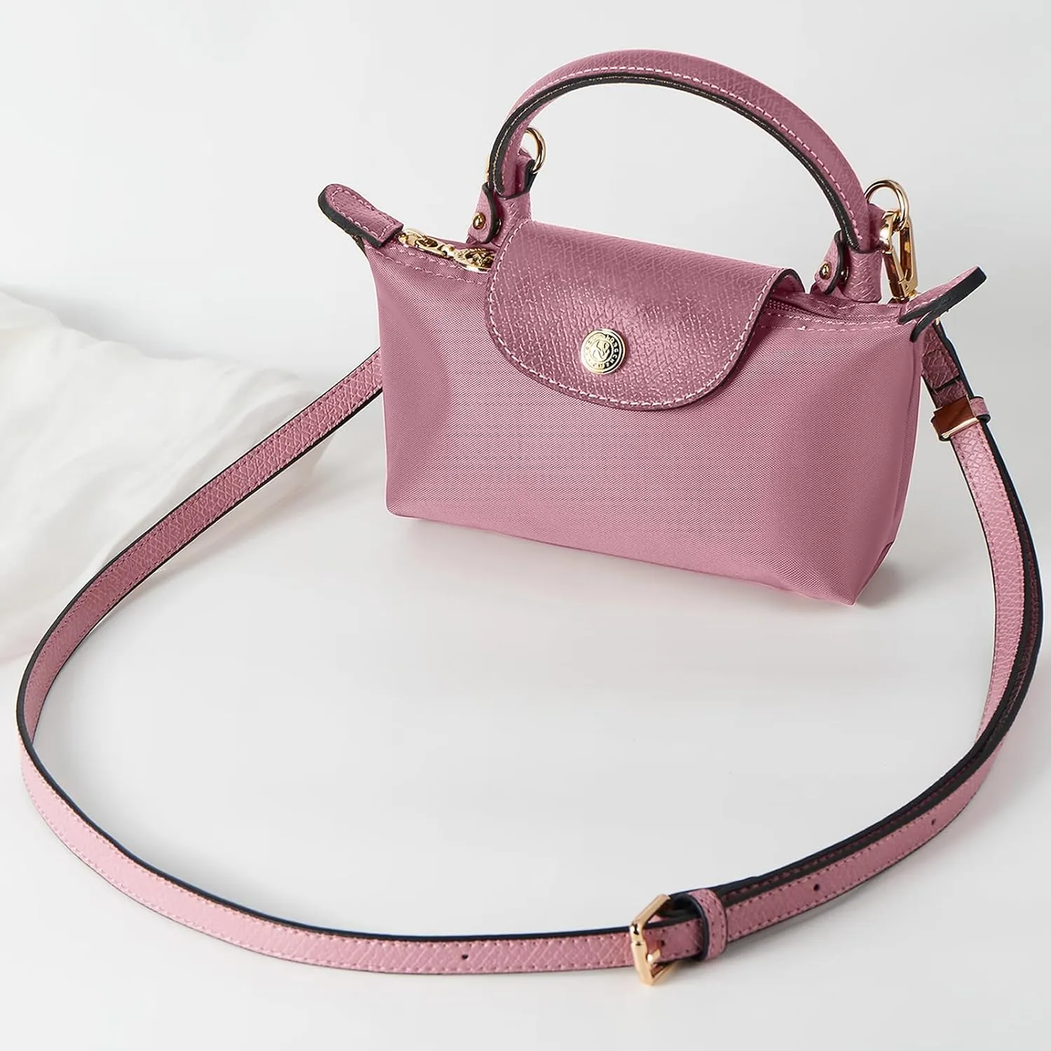 ZOOEASS Leather Purse Strap Replacement Bag Straps for Longchamp Handbags Women Leather Crossbody Shoulder Strap Adjustable