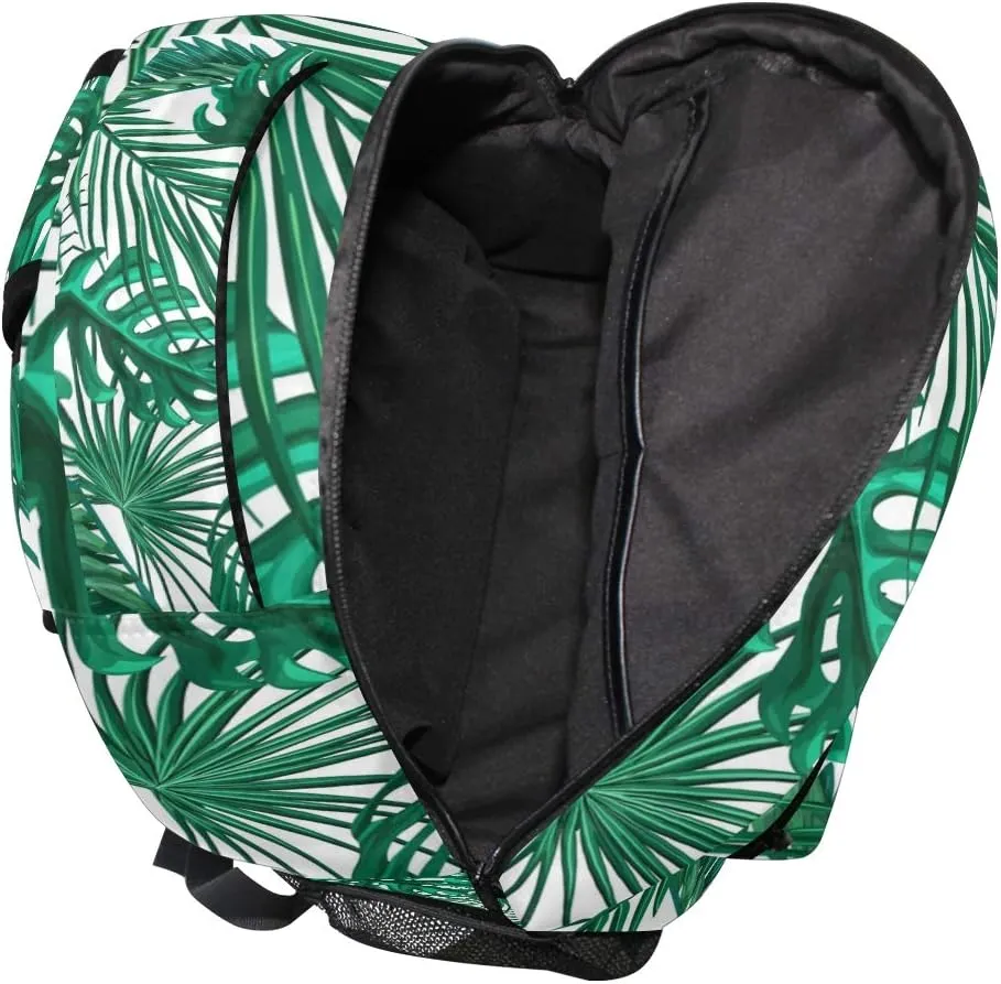 ZZKKO Palm Leave Computer Backpacks Book Bag Travel Hiking Camping Daypack