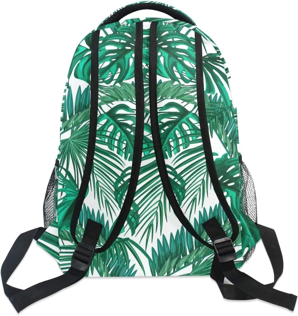 ZZKKO Palm Leave Computer Backpacks Book Bag Travel Hiking Camping Daypack